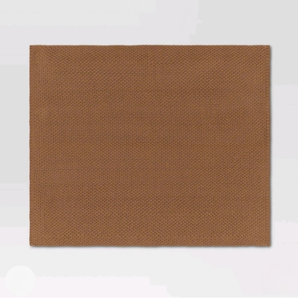 Threshold Oversized Recycled Knit Throw Blanket Brown - Picture 3 of 5